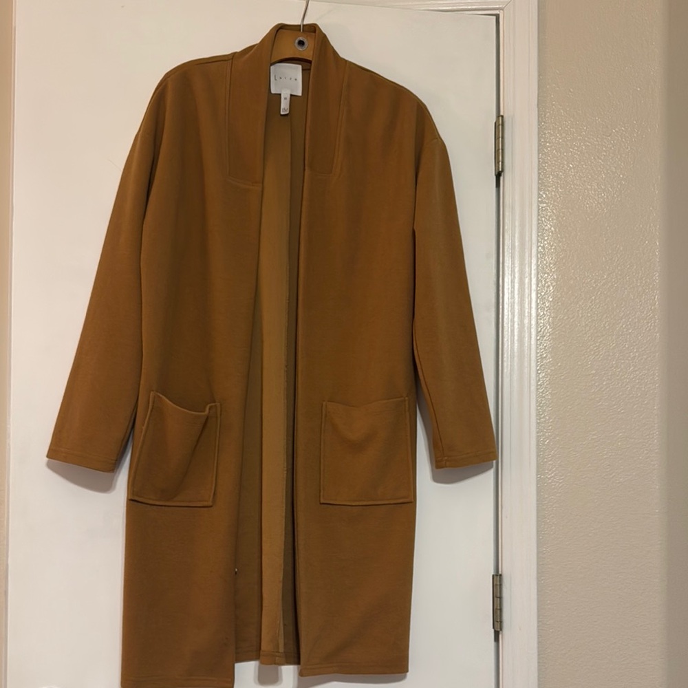 Leith Chic Tan Open Front Cardigan